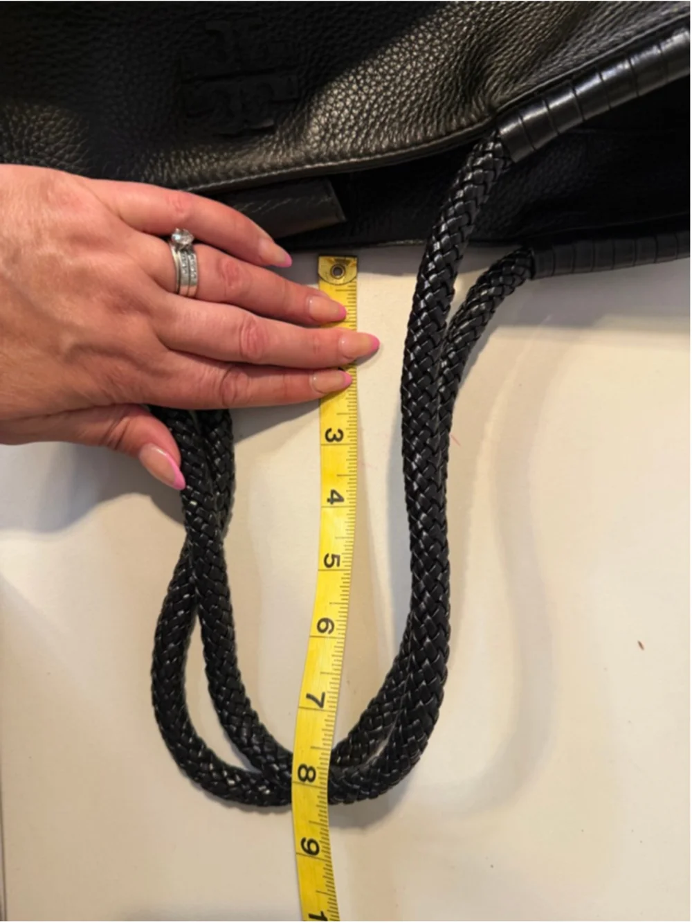 Women's Tory Burch Black Leather Tote Bag One Size